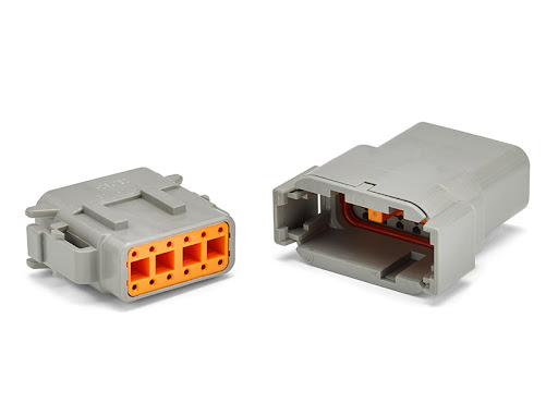 DTM connector plug and socket